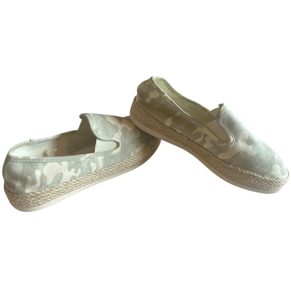 Women's ESPRIT Camouflage Green Casual Slip Ons Shoes Sneakers Memory Foam Boho - Picture 4 of 7